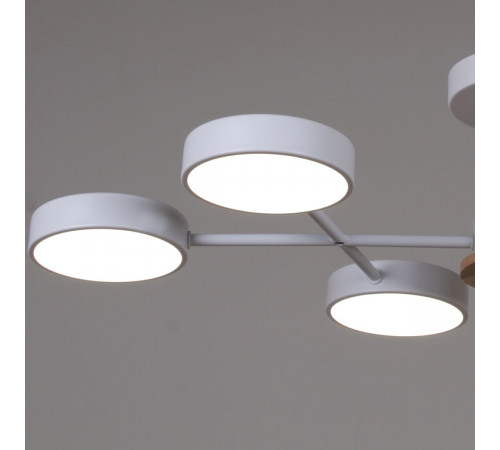 Люстра на штанге Reluce 03335-0.3-06 WH+WOOD Люстра на штанге Reluce 03335-0.3-06 WH+WOOD