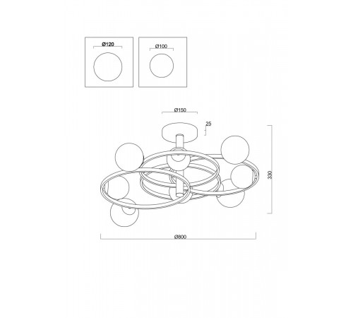 Люстра на штанге Freya Curl FR5238CL-08B