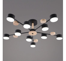 Люстра на штанге Reluce 03758-0.3-10 BK+WOOD GX53