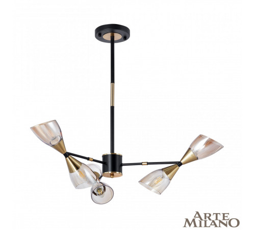 Люстра на штанге Arte Milano Neapolis 276708/6 BK/GD