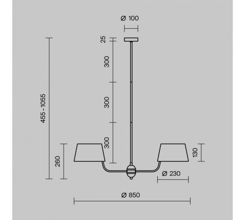 Люстра на штанге Maytoni Modesto MOD360PL-06B Люстра на штанге Maytoni Modesto MOD360PL-06B