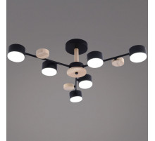 Люстра на штанге Reluce 03758-0.3-06 BK+WOOD GX53