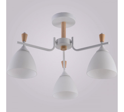 Люстра на штанге Reluce 01622-0.3-03 WH+WOOD