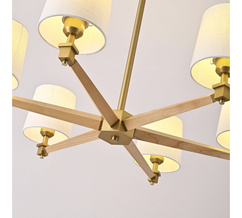 Люстра на штанге ImperiumLoft Stavra Jorgenson White/Light Wood 203575-26 Люстра на штанге ImperiumLoft Stavra Jorgenson White/Light Wood 203575-26