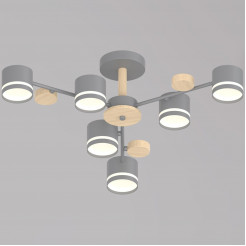 Люстра на штанге Reluce 68730-0.3-06 GX53 GREY+WOOD