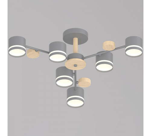 Люстра на штанге Reluce 68730-0.3-06 GX53 GREY+WOOD