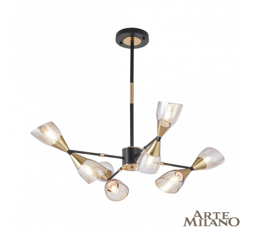 Люстра на штанге Arte Milano Neapolis 276708/8 BK/GD