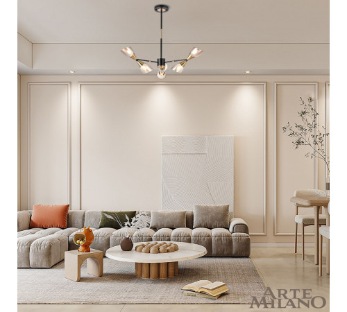 Люстра на штанге Arte Milano Neapolis 276708/6 BK/GD