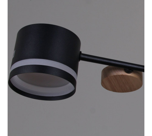 Люстра на штанге Reluce 68730-0.3-08 GX53 BK+WOOD