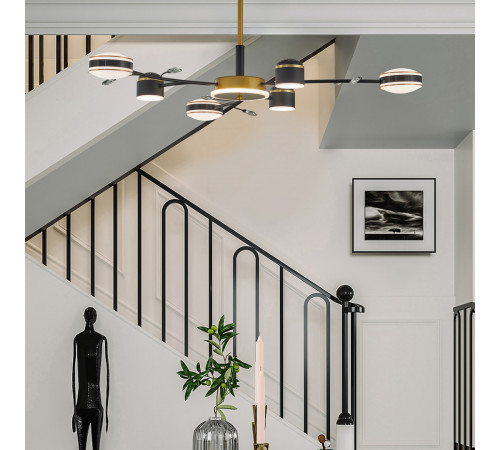 Люстра на штанге Arte Milano Ferrara 276240/6+1 BK/GD