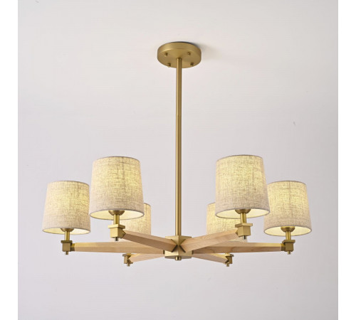 Люстра на штанге ImperiumLoft Stavra Jorgenson Beige/Light Wood 203573-26 Люстра на штанге ImperiumLoft Stavra Jorgenson Beige/Light Wood 203573-26
