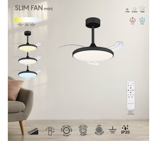 Люстра-вентилятор Mantra Slim Fan 9056 Люстра-вентилятор Mantra Slim Fan 9056