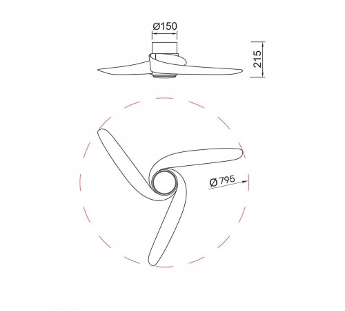 Люстра-вентилятор Mantra Groenland 9061