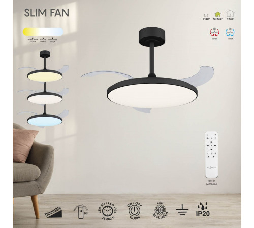 Люстра-вентилятор Mantra Slim Fan 9055 Люстра-вентилятор Mantra Slim Fan 9055