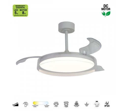 Люстра-вентилятор Mantra Glass Fan 9525