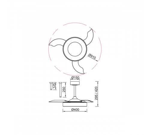 Люстра-вентилятор Mantra Niseko Fan 9012