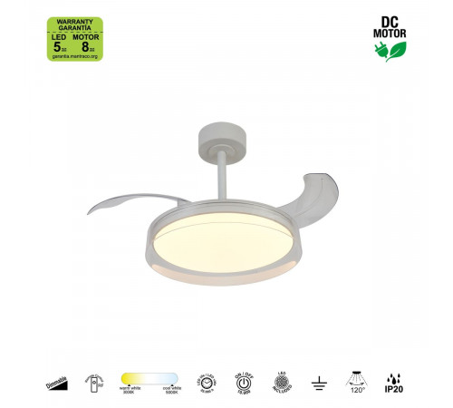 Люстра-вентилятор Mantra Glass Fan 9527