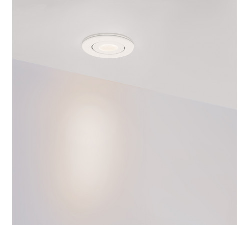 Встраиваемый мебельный светильник Arlight LTM-R52-3W Warm3000 (Белый, 30 deg, 230V) (IP40 Металл) 015393(1)