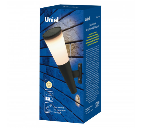 Уличный настенный светильник на солнечной батарее Uniel USL-F-156/PM210 MADRID UL-00009368
