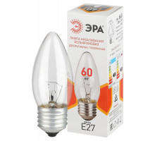 Лампа накаливания Эра B-60-E27-230-CL свечка Б0066524