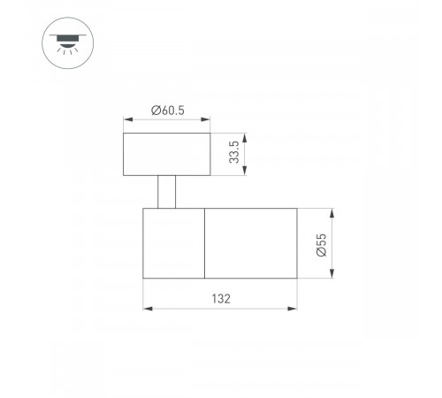 Спот Arlight SP-ARTEMIS-SURFACE-FLAP-R55-12W Warm2700 (WH, 8-80 deg, 230V) (IP20 Металл) 062248