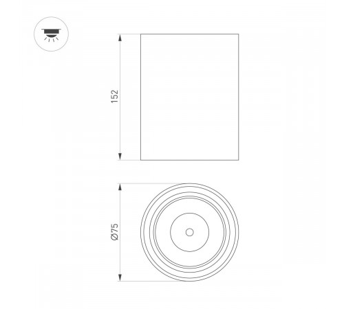 Накладной светильник Arlight SP-SALT-R75-15W Warm3000 (BK, 40 deg, 230V) 057323 Накладной светильник Arlight SP-SALT-R75-15W Warm3000 (BK, 40 deg, 230V) 057323