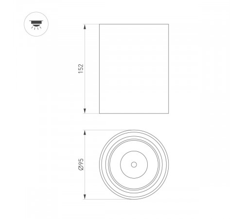 Накладной светильник Arlight SP-SALT-R95-20W Warm3000 (WH-BK, 40 deg, 230V) 056743 Накладной светильник Arlight SP-SALT-R95-20W Warm3000 (WH-BK, 40 deg, 230V) 056743