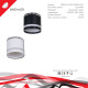 Накладной светильник Reluce 53001-9.5-001LD GX53+LED3W BK