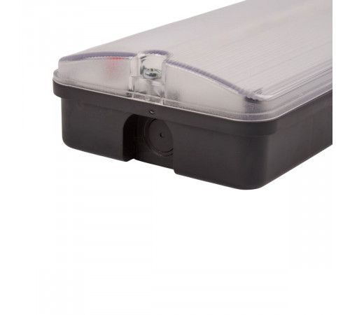 Светильник светодиодный влагозащищенный с БАП Uniel ULW-K25B 6W/4000K/EMG IP65 BLACK UL-00013353