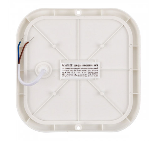 Накладной светильник влагозащищенный Volpe ULW-Q229 18W/6500K IP65 WHITE UL-00013191