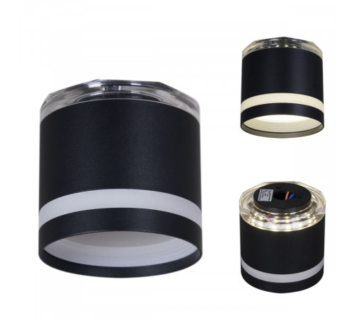 Накладной светильник Reluce 53001-9.5-001LD GX53+LED3W BK