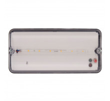 Светильник светодиодный влагозащищенный с БАП Uniel ULW-K25B 6W/4000K/EMG IP65 BLACK UL-00013353