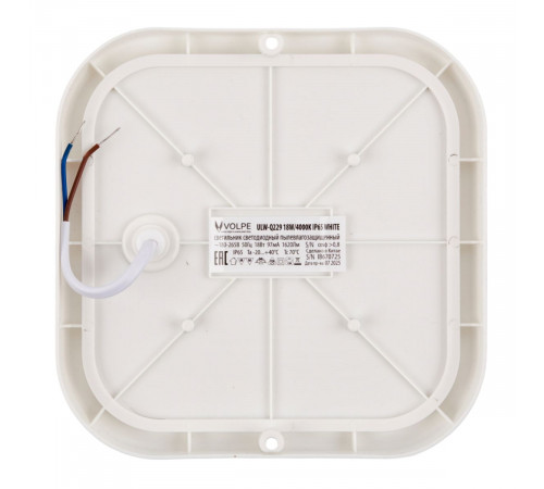 Накладной светильник влагозащищенный Volpe ULW-Q229 18W/4000K IP65 WHITE UL-00013190