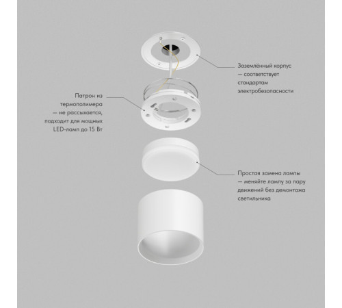 Накладной светильник Denkirs Pillar DK-DH2600-WH