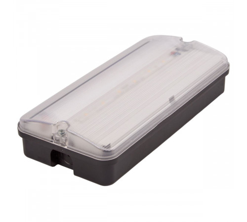 Светильник светодиодный влагозащищенный с БАП Uniel ULW-K25B 6W/4000K/EMG IP65 BLACK UL-00013353