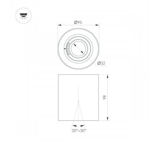 Накладной светильник Arlight SP-ACENTO-R95-10W Warm2700 (BK, 20-45 deg, 230V) 055743 Накладной светильник Arlight SP-ACENTO-R95-10W Warm2700 (BK, 20-45 deg, 230V) 055743