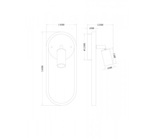 Настенный светильник Freya Tumbler FR6074WL-L10G