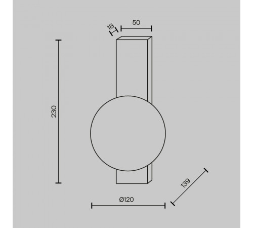 Настенный светильник Maytoni Lunella MOD470WL-01BS