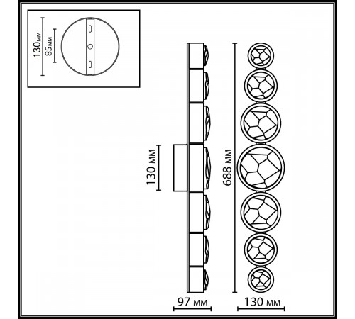 Настенный светильник Odeon Light L-Vision Spilla 7174/15WL