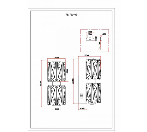 Настенный светильник Moderli Prismique V11711-WL
