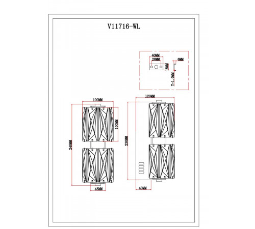 Настенный светильник Moderli Prismique V11716-WL