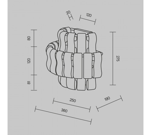 Настенный светильник Maytoni Boulder MOD538WL-02MG