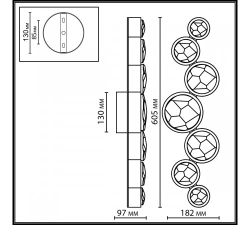 Настенный светильник Odeon Light L-Vision Spilla 7174/15WLA
