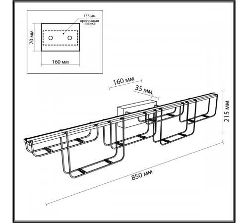 Настенный светильник Odeon Light Hightech Zaha 7060/12WL Настенный светильник Odeon Light Hightech Zaha 7060/12WL