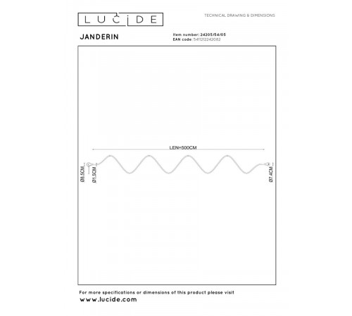 Настенный светильник Lucide Janderin 24205/54/05