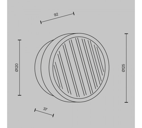 Настенный светильник Maytoni Olo MOD493WL-L6PTK1