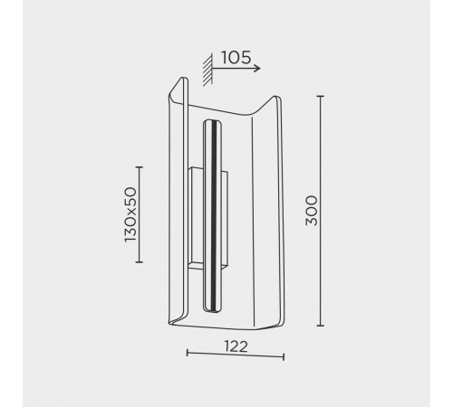 Настенный светильник Modelux ML.590.300 BK
