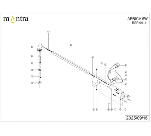 Настенный светильник Mantra Africa 9414