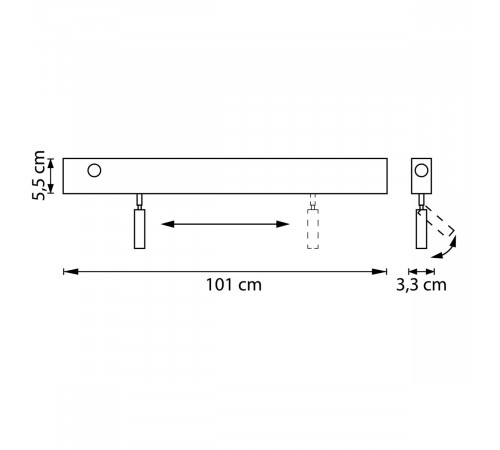 Настенный светильник бэк-лайт+спот-лайт Lightstar Fiume Spot 810647
