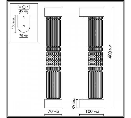 Настенный светильник Odeon Light L-Vision Collier 5456/12WL